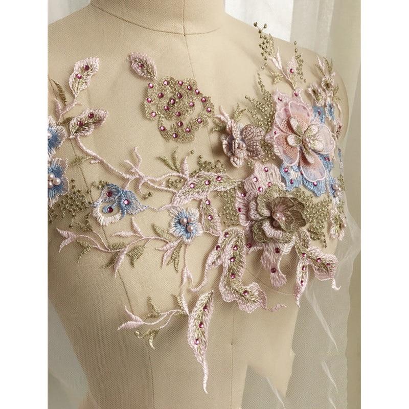 Embroidered Beaded Flower Sew-able Patch | Bowlift