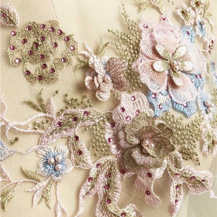 Embroidered Beaded Flower Sew-able Patch | Bowlift