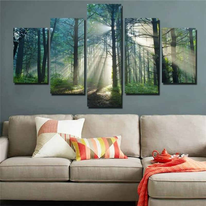 Natural Forest - Canvas Wall Art Painting | Bowlift
