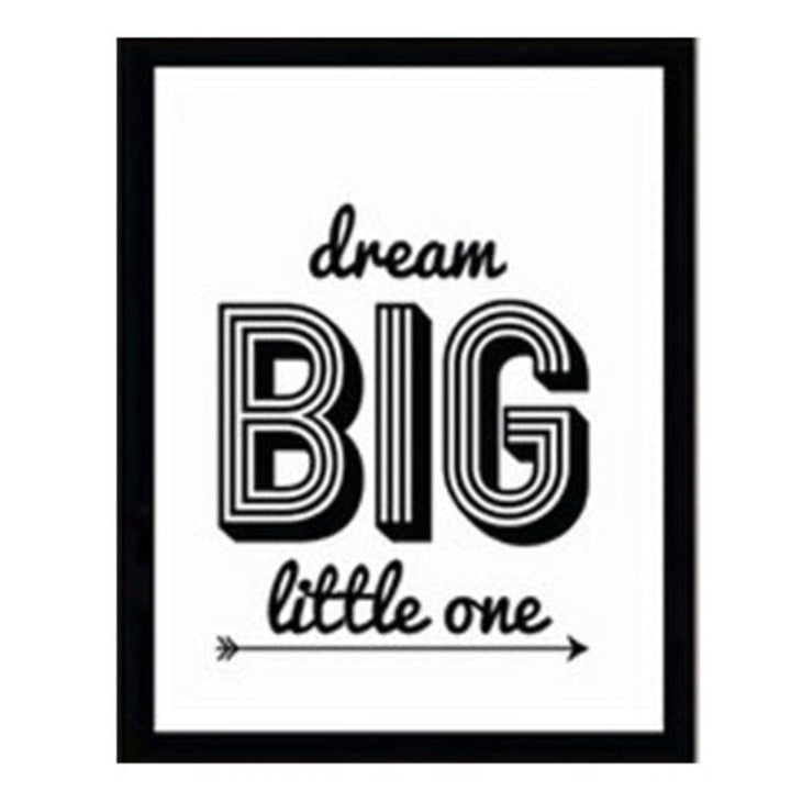 Minimalist Black And White Inspiring Letters - Canvas Wall Art Painting | Bowlift