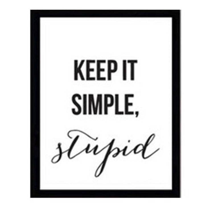 Minimalist Black And White Inspiring Letters - Canvas Wall Art Painting | Bowlift