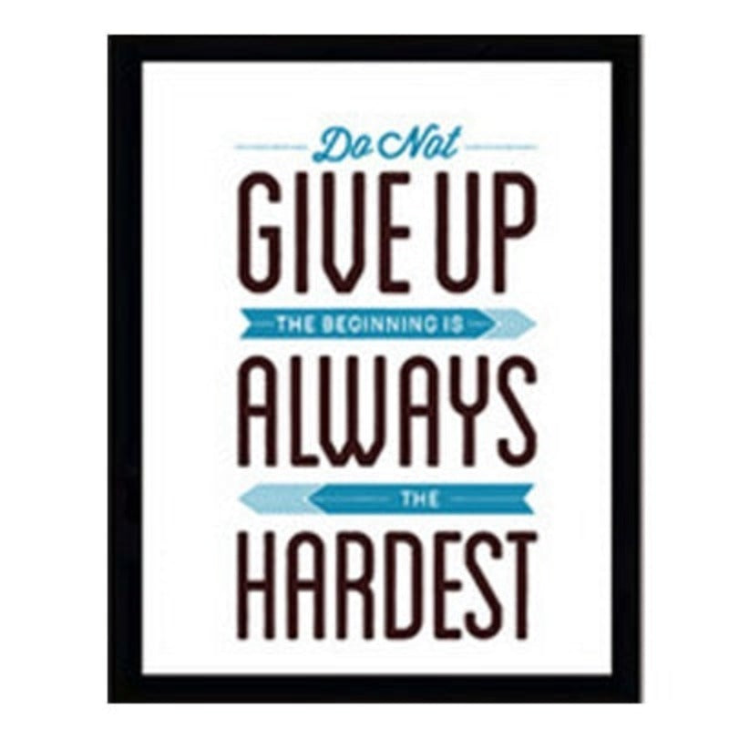 Minimalist Black And White Inspiring Letters - Canvas Wall Art Painting | Bowlift