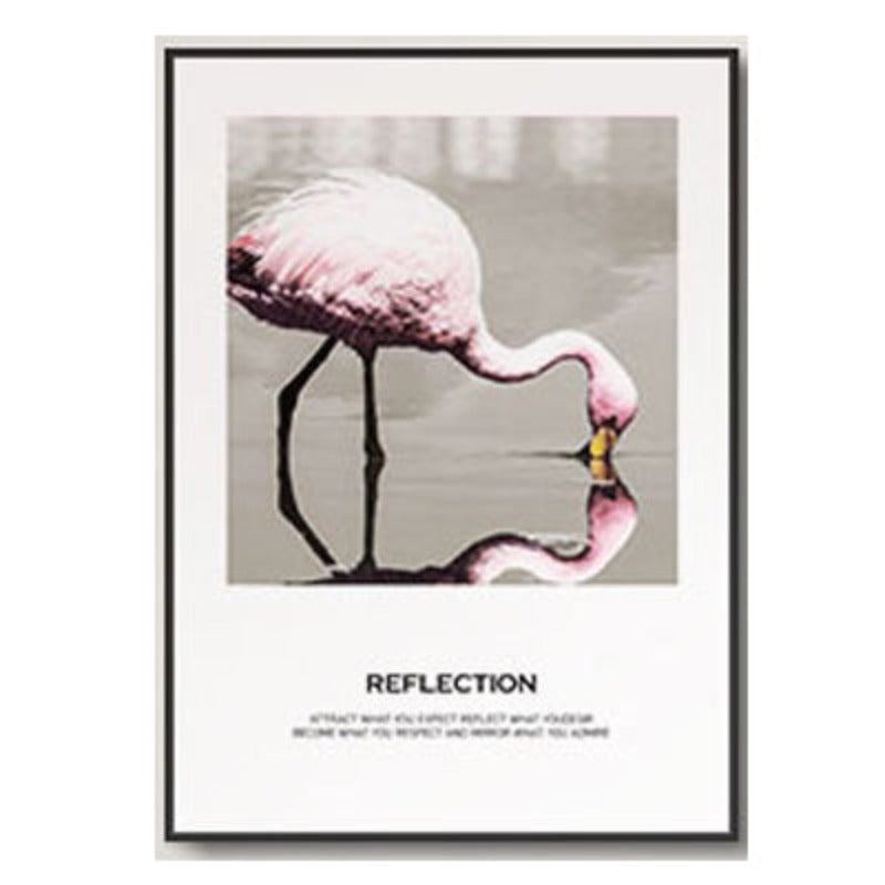 Flamingo Reflection - Canvas Wall Art Painting | Bowlift