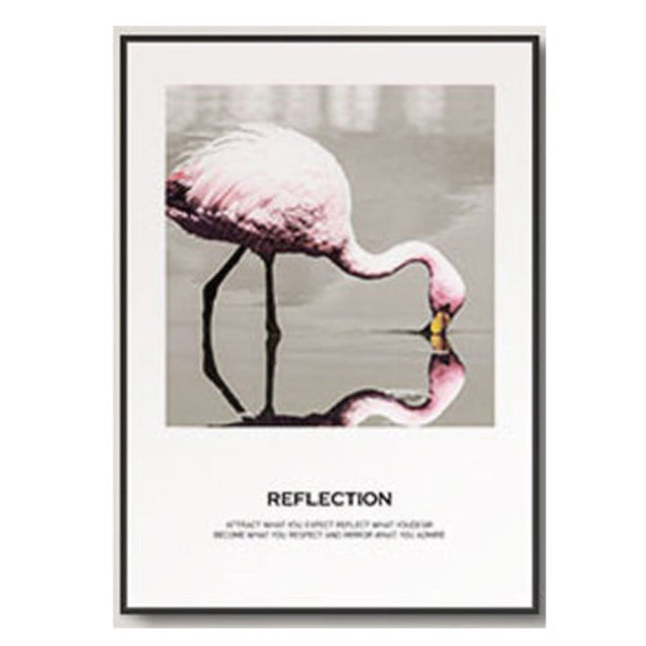 Flamingo Reflection - Canvas Wall Art Painting | Bowlift