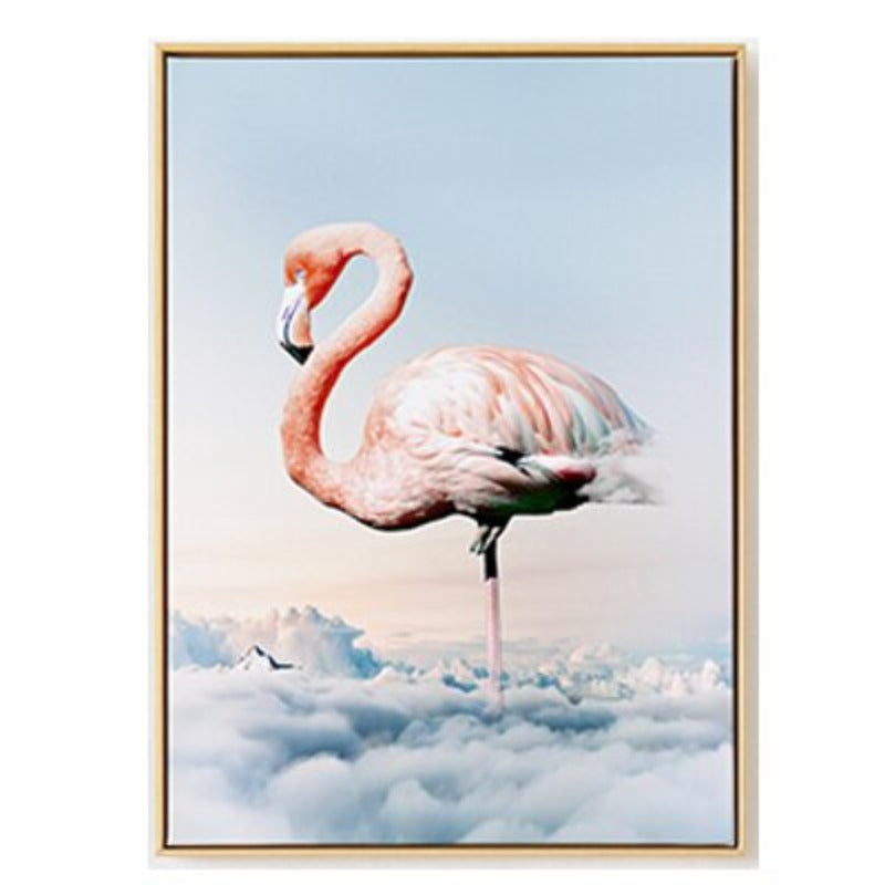 Flamingo Reflection - Canvas Wall Art Painting | Bowlift