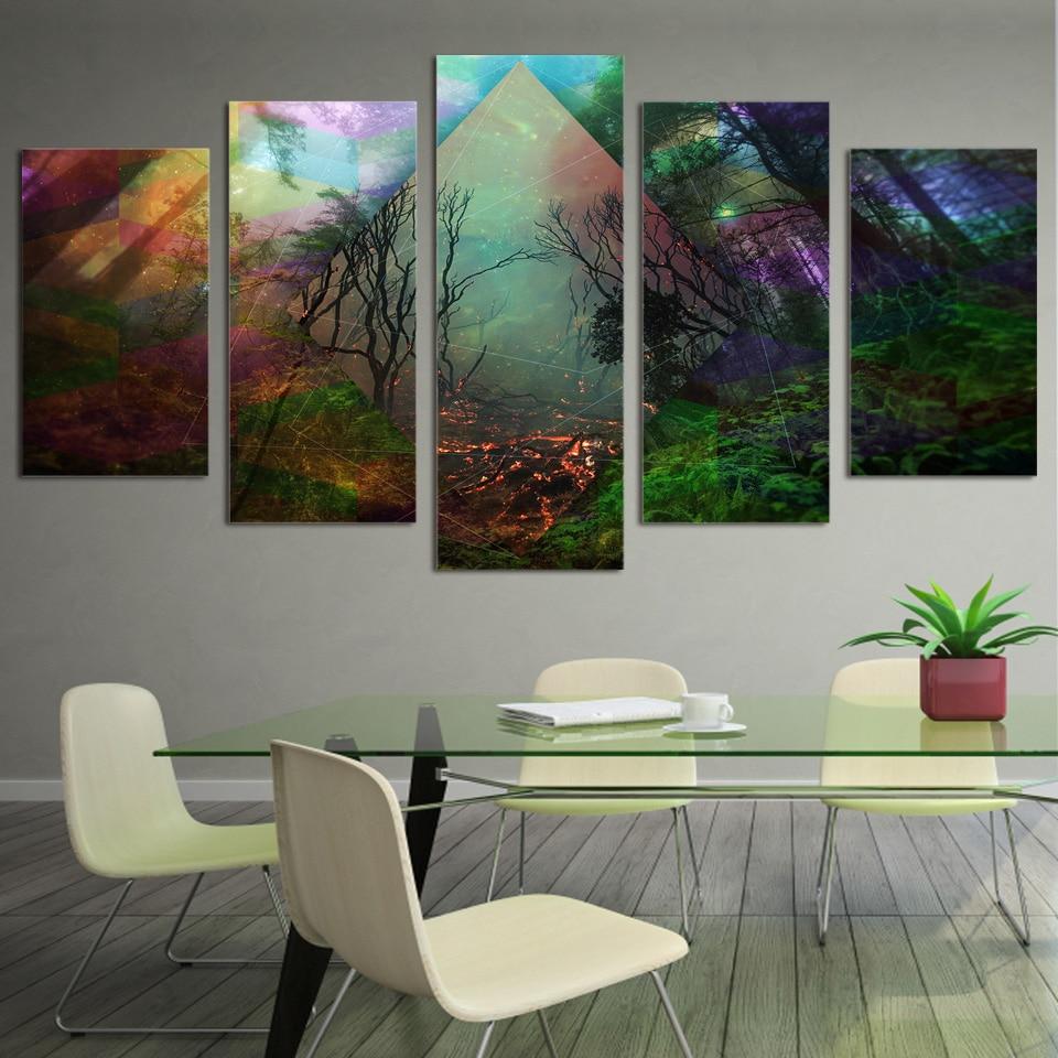 Rainbow Nature - Canvas Wall Art Painting | Bowlift