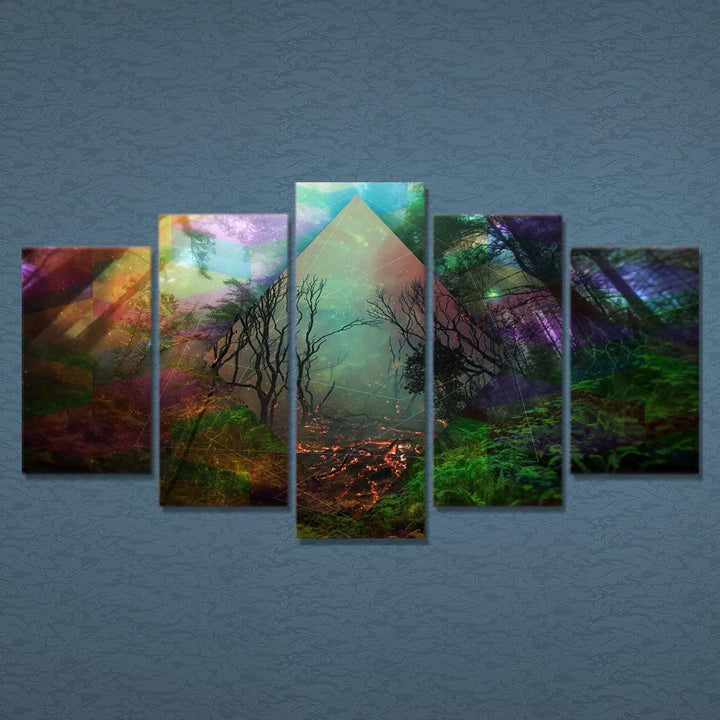 Rainbow Nature - Canvas Wall Art Painting | Bowlift