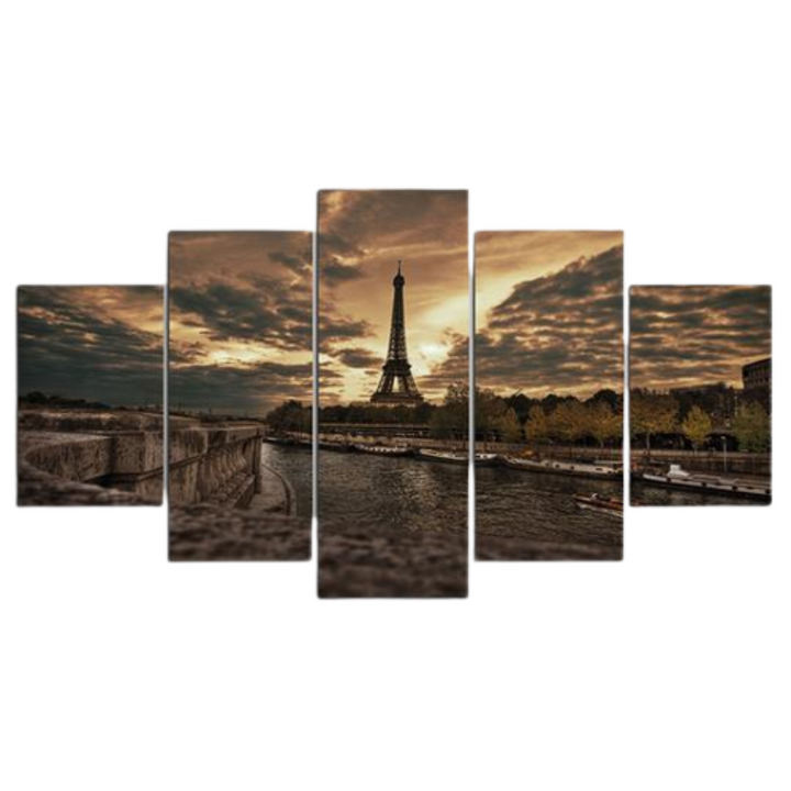 Majestic Eiffel Tower At Twilight - Canvas Wall Art Painting | Bowlift