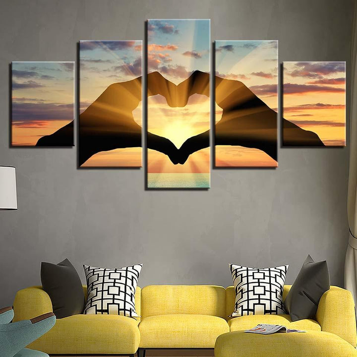 Heart Shape - Canvas Wall Art Painting | Bowlift