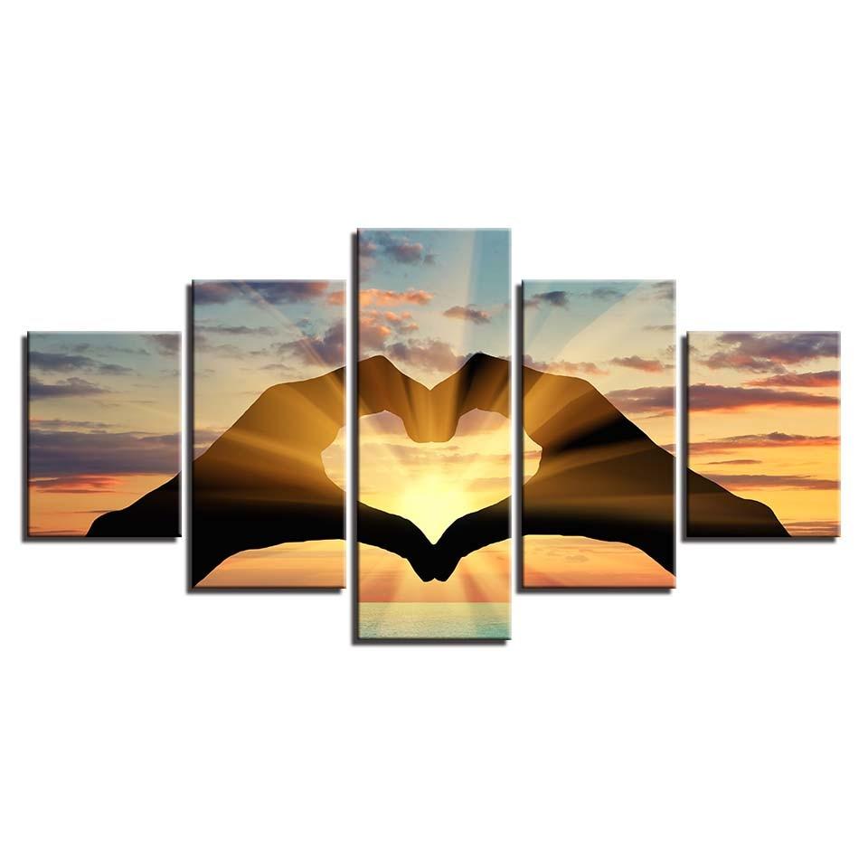 Heart Shape - Canvas Wall Art Painting | Bowlift