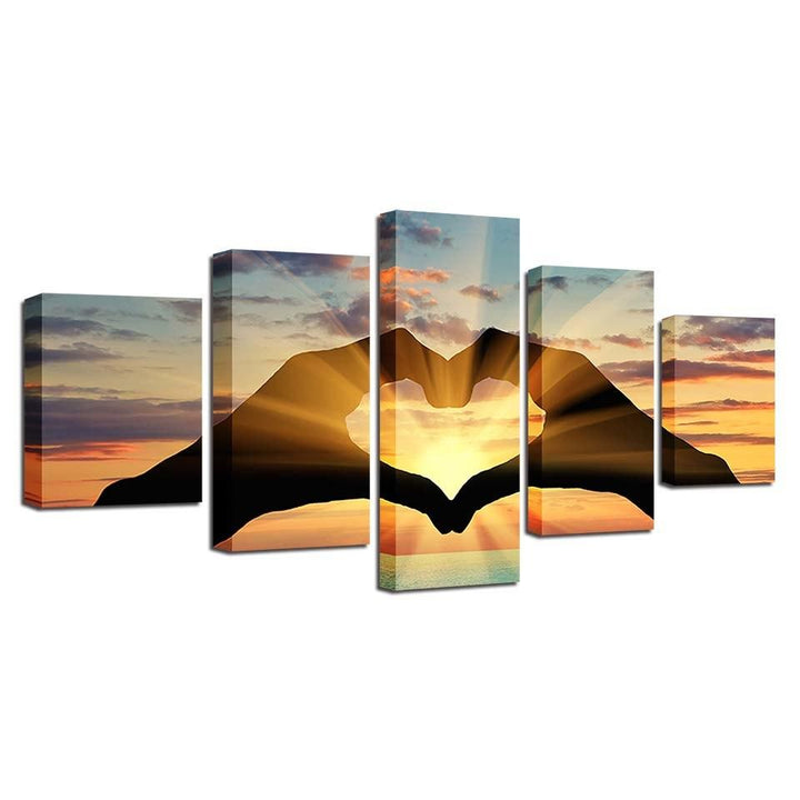 Heart Shape - Canvas Wall Art Painting | Bowlift