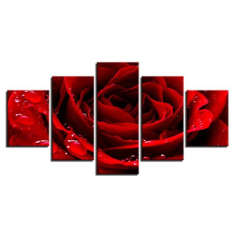 Beautiful Red Rose - Canvas Wall Art Painting | Bowlift