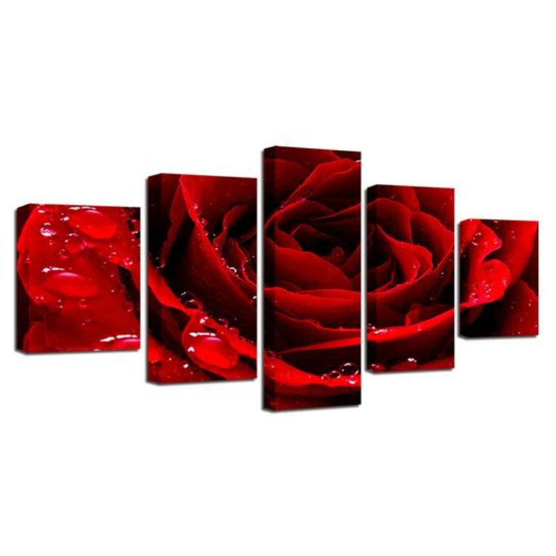 Beautiful Red Rose - Canvas Wall Art Painting | Bowlift