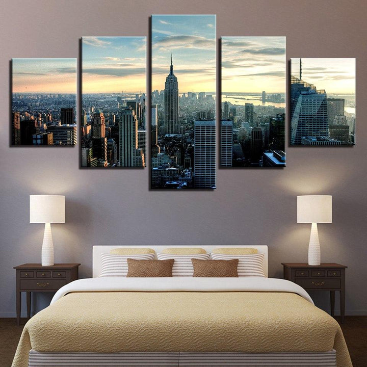 New York City Skyline- Canvas Wall Art Painting | Bowlift