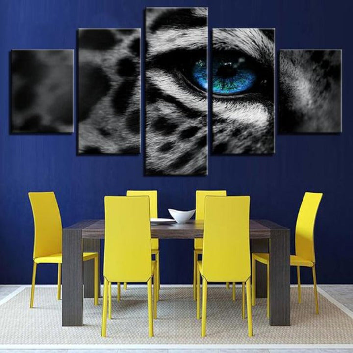 Leopard Blue Eyes - Canvas Wall Art Painting | Bowlift
