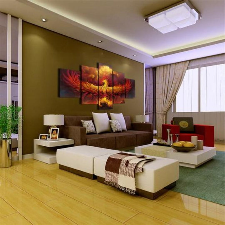 Fire Phoenix - Canvas Wall Art Painting | Bowlift