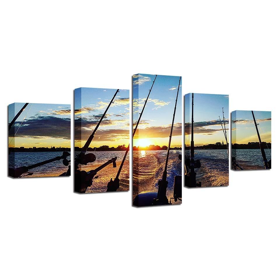 Fishing Rod - Canvas Wall Art Painting | Bowlift
