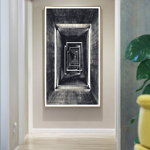 Retro Abstract Geometric - Canvas Wall Art Painting | Bowlift