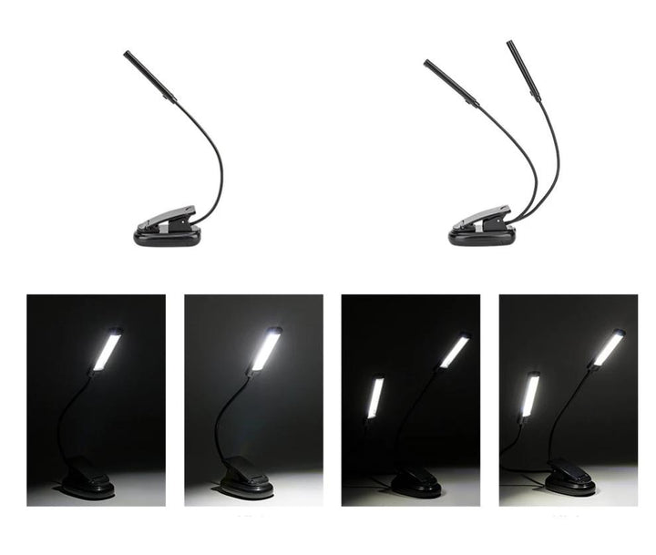 Study Buddy Light - Flexible Arms Desk Clip Lamp | Bowlift