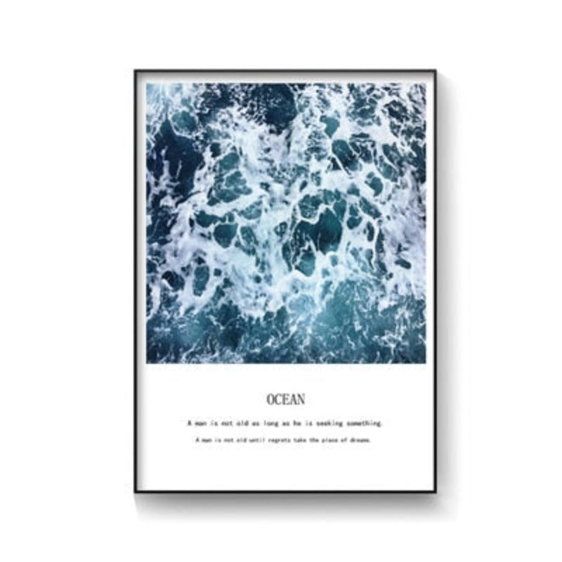 Travel Life Posters Coconut Tree Prints Tropical Seascape - Canvas Wall Art Painting | Bowlift