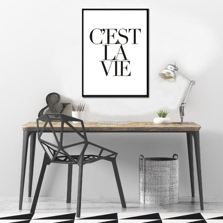 C'est La Vie - Canvas Wall Art Painting | Bowlift