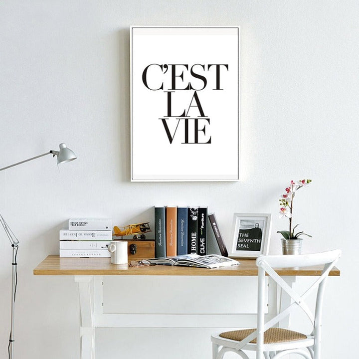 C'est La Vie - Canvas Wall Art Painting | Bowlift