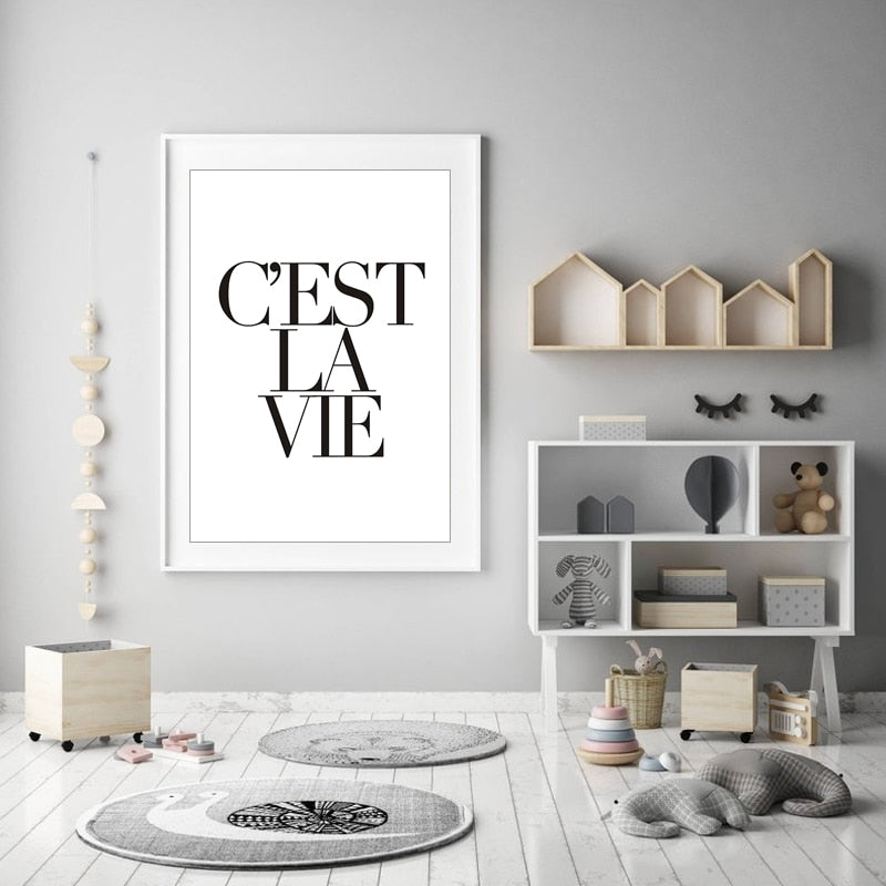 C'est La Vie - Canvas Wall Art Painting | Bowlift
