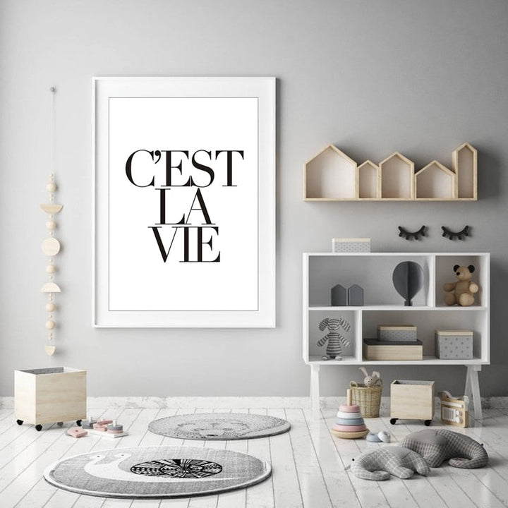 C'est La Vie - Canvas Wall Art Painting | Bowlift