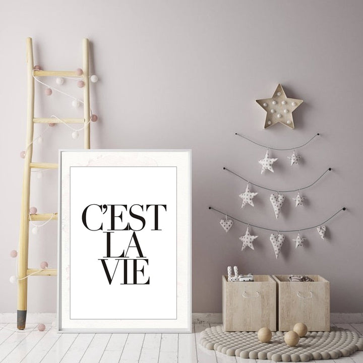 C'est La Vie - Canvas Wall Art Painting | Bowlift