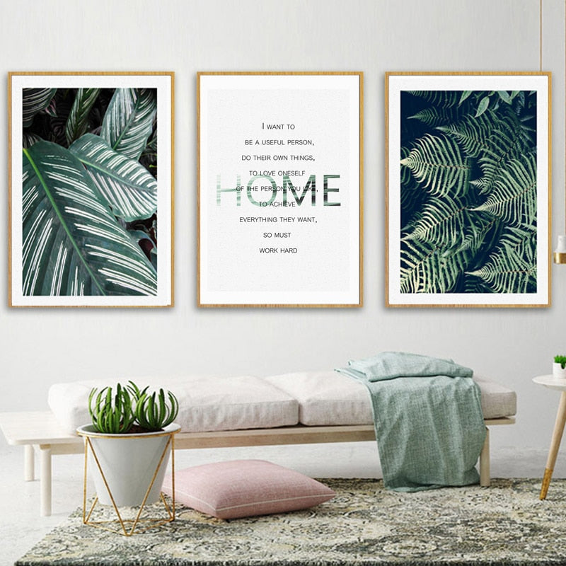 Green Leaves Life - Canvas Wall Art Painting | Bowlift