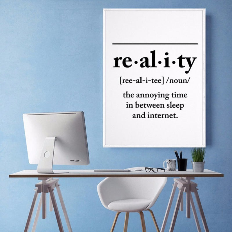 Definition Of Reality - Canvas Wall Art Painting | Bowlift
