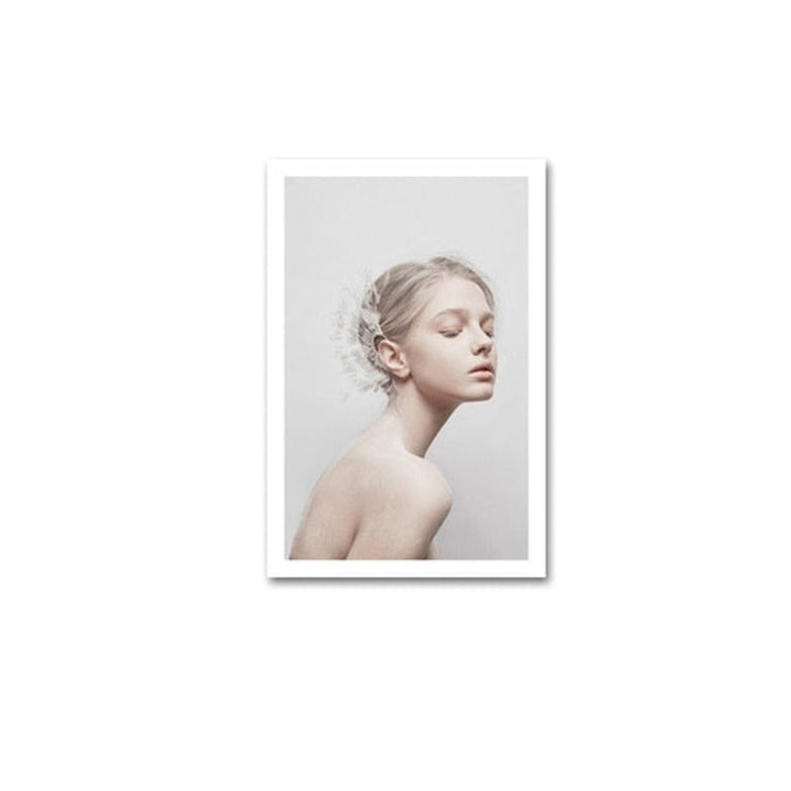 Modern Nordic Flower Prints Love is The Answer - Canvas Wall Art Painting | Bowlift