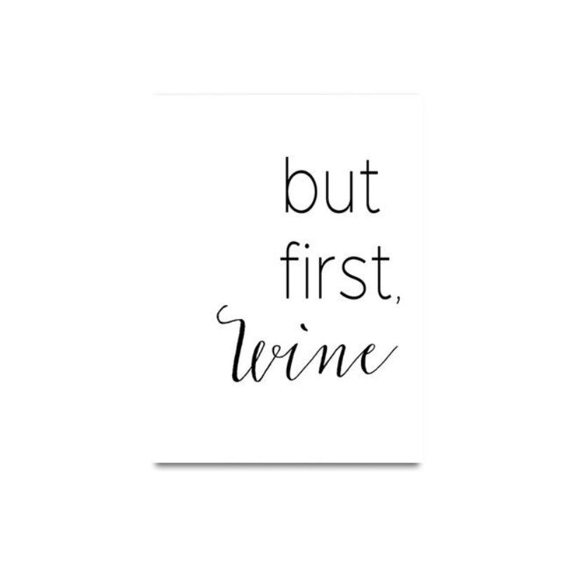 But First Wine Red Wine - Canvas Wall Art Painting | Bowlift