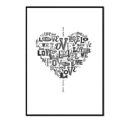 Love Heart Wine Prints Kitchen Posters - Canvas Wall Art Painting | Bowlift