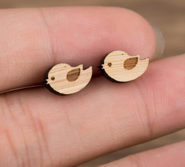 Cute Wooden Stud Earrings | Bowlift
