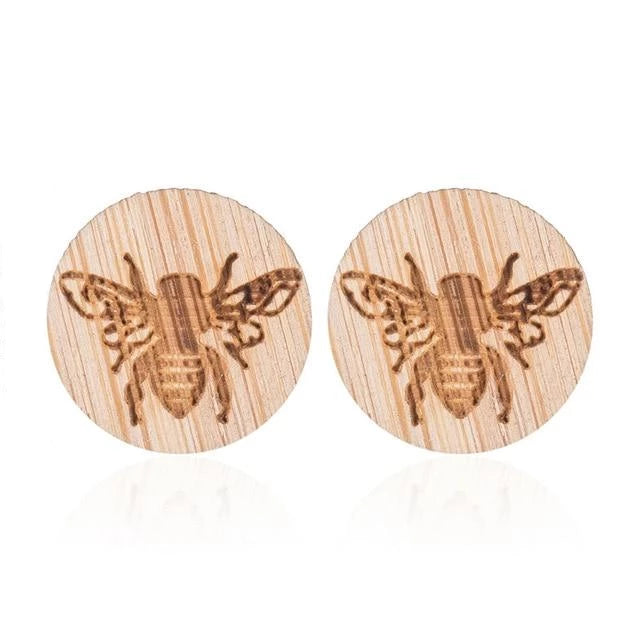 Cute Wooden Stud Earrings | Bowlift