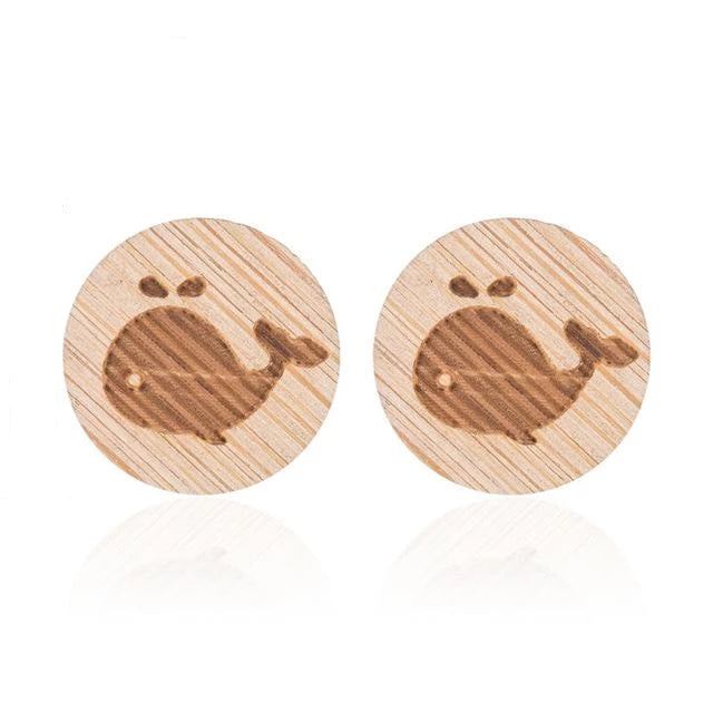 Cute Wooden Stud Earrings | Bowlift