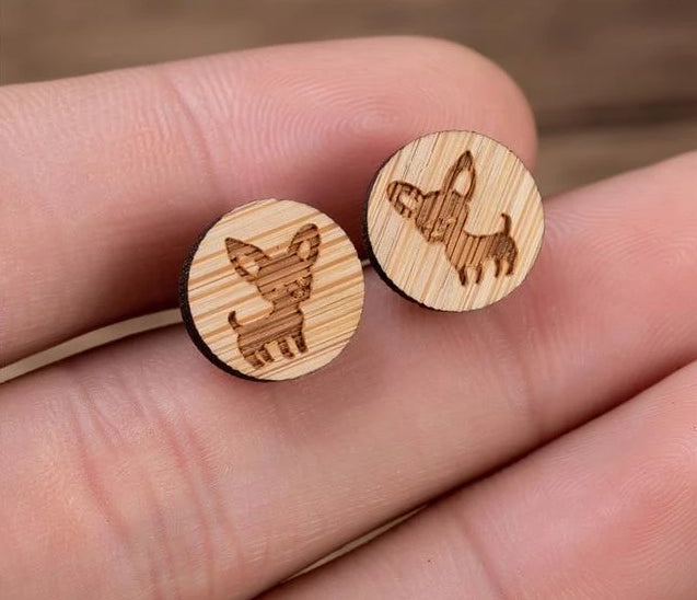 Cute Wooden Stud Earrings | Bowlift