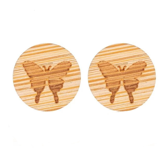 Cute Wooden Stud Earrings | Bowlift