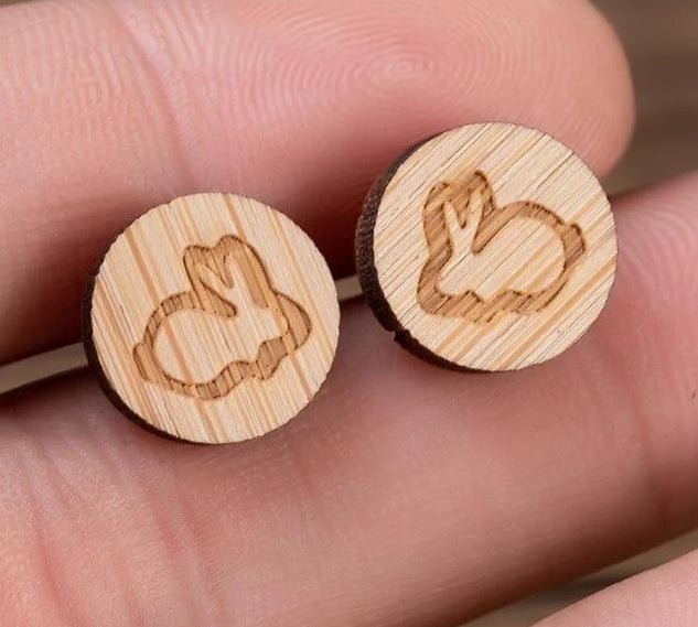 Cute Wooden Stud Earrings | Bowlift
