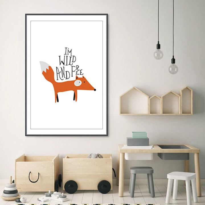 Woodland Fox - Canvas Wall Art Painting | Bowlift