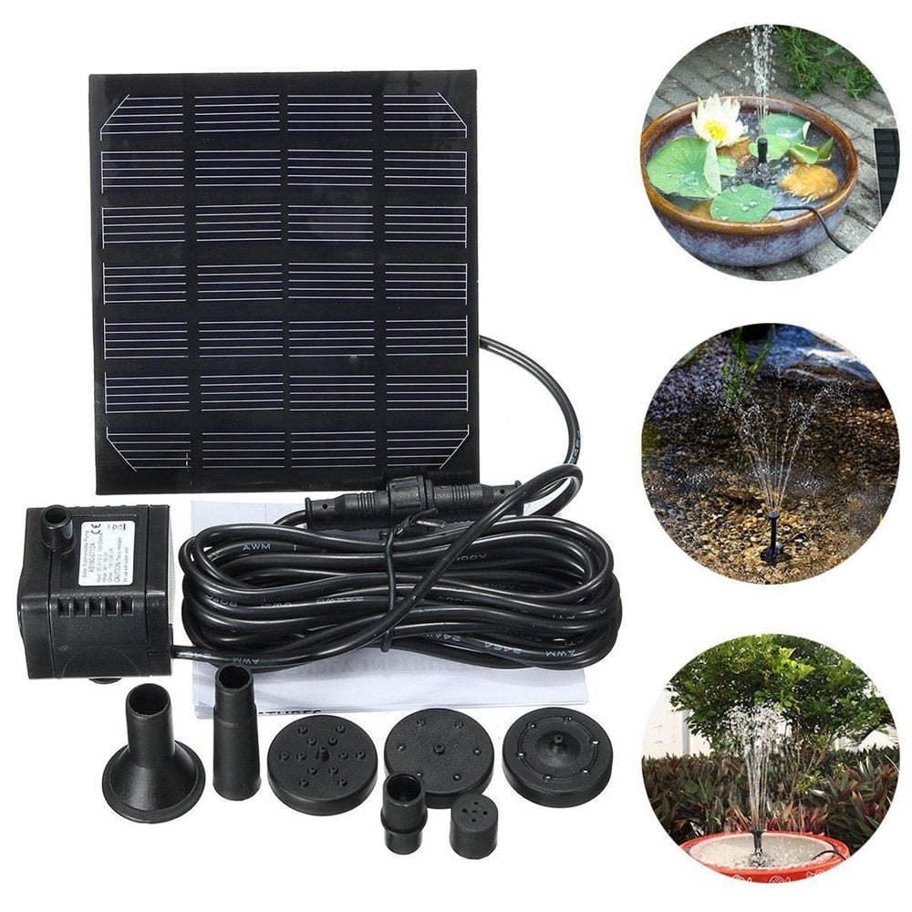 BowLift | Sun Fountain "Sun Fountain" for Pond or Birdbath – With 4 Spray Heads