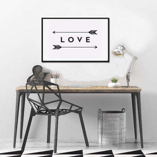 Love Arrow Print - Canvas Wall Art Painting | Bowlift