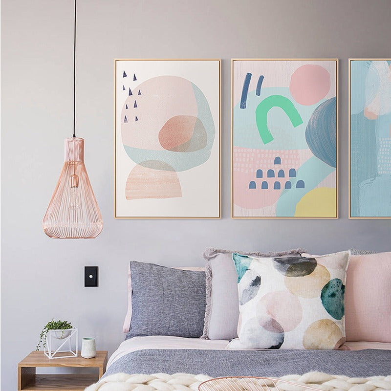 Abstract Watercolor Multi Pink Princess - Canvas Wall Art Painting | Bowlift
