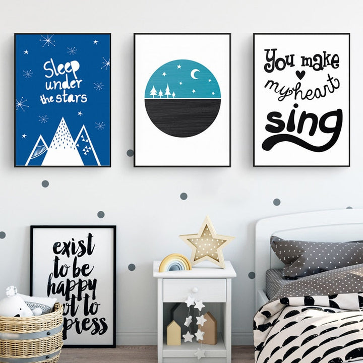 Sleep Under The Stars - Canvas Wall Art Painting | Bowlift