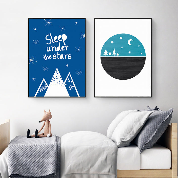 Sleep Under The Stars - Canvas Wall Art Painting | Bowlift