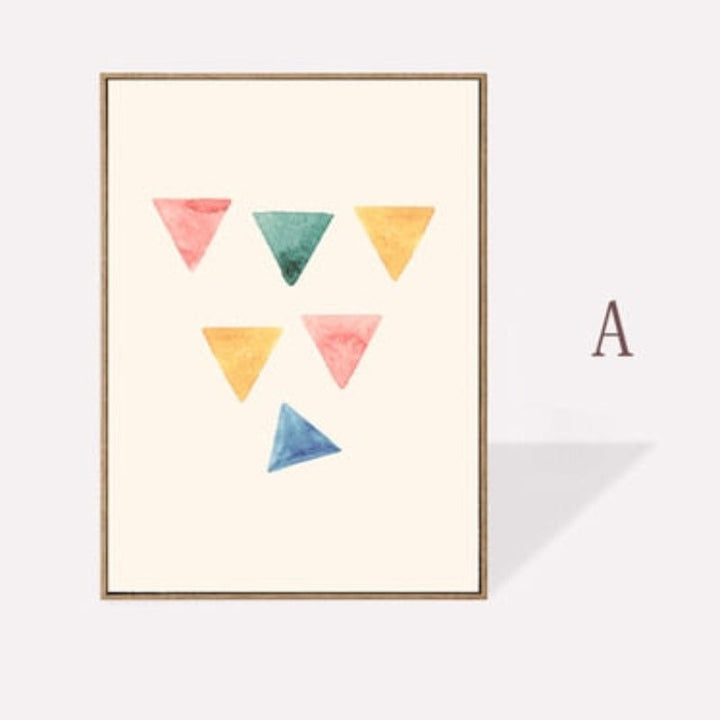 Geometric Watercolor Prints Posters - Canvas Wall Art Painting | Bowlift
