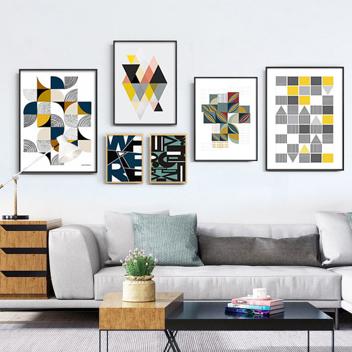 Puzzle Patterns Of Life - Canvas Wall Art Painting | Bowlift