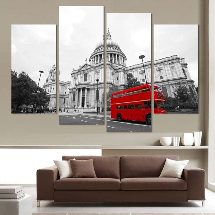 London Red Bus - Canvas Wall Art Painting | Bowlift