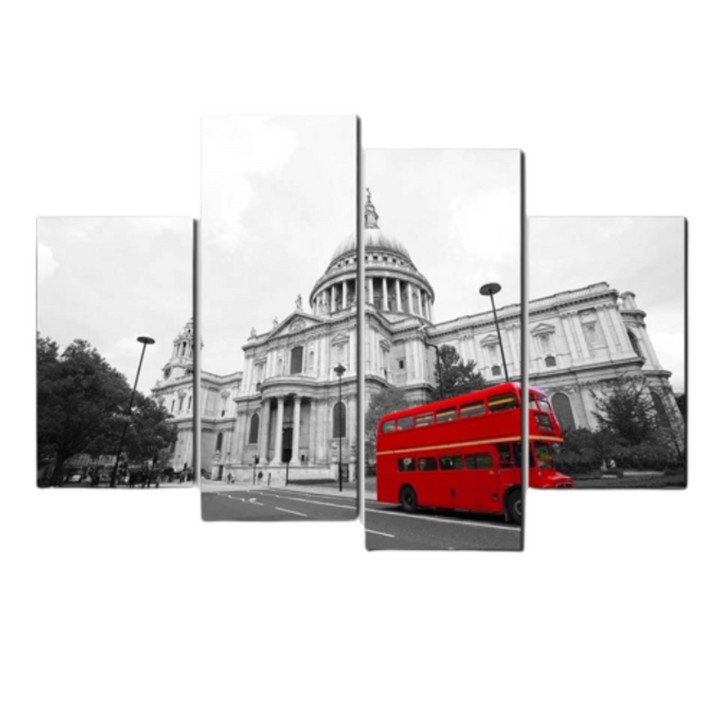 London Red Bus - Canvas Wall Art Painting | Bowlift